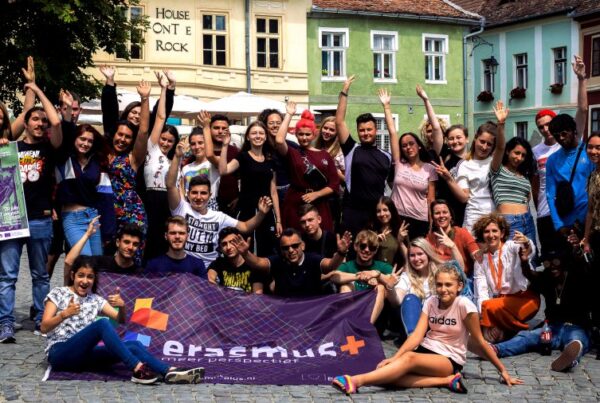 Groepsfoto van studenten van Erasmus+