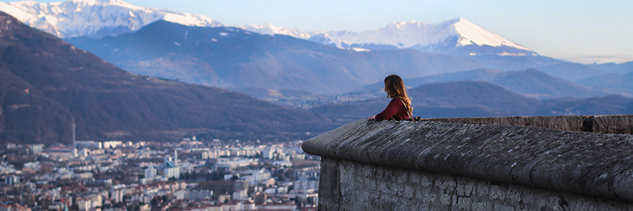 Foto van uitzicht over Grenoble
